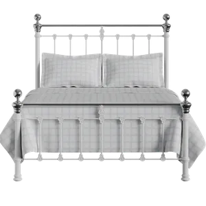 Hamilton Chromo Low Footend iron/metal bed in white - Thumbnail