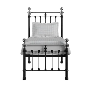 Hamilton Chromo Low Footend Metall Einzelbett in Schwarz - Thumbnail