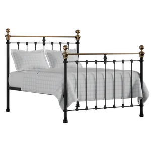 Hamilton ijzeren bed in zwart met matras - Thumbnail