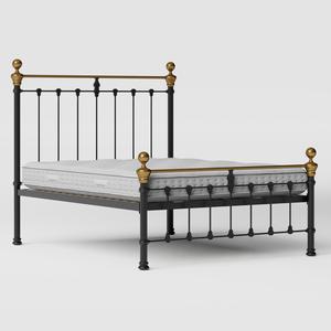 Hamilton Low Footend iron/metal bed in black with Juno mattress - Thumbnail