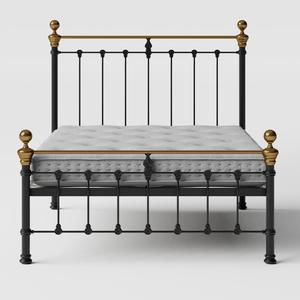 Hamilton Low Footend iron/metal bed in black with Juno mattress - Thumbnail