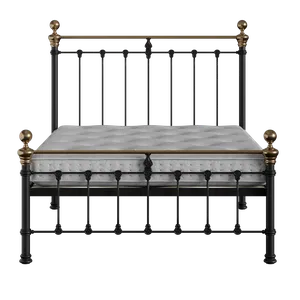 Hamilton Low Footend ijzeren bed in zwart met matras - Thumbnail