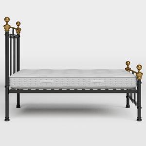 Hamilton Low Footend iron/metal bed in black with Juno mattress - Thumbnail