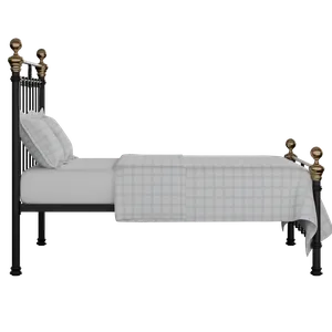 Hamilton Low Footend ijzeren bed in zwart met matras - Thumbnail