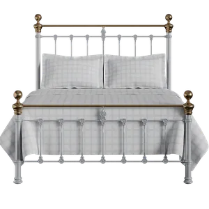 Hamilton Low Footend iron/metal bed in silver - Thumbnail