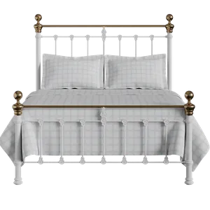 Hamilton Low Footend iron/metal bed in white - Thumbnail