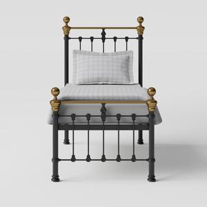 Hamilton Low Footend iron/metal single bed in black - Thumbnail