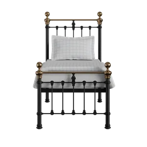 Hamilton Low Footend iron/metal single bed in black - Thumbnail