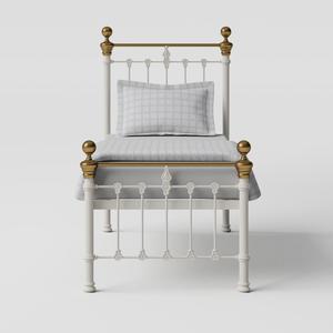 Hamilton Low Footend iron/metal single bed in ivory - Thumbnail