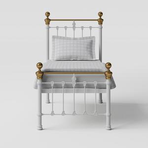 Hamilton Low Footend iron/metal single bed in white - Thumbnail