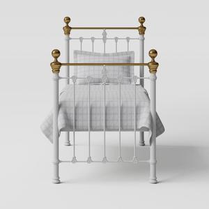 Hamilton iron/metal single bed in white - Thumbnail