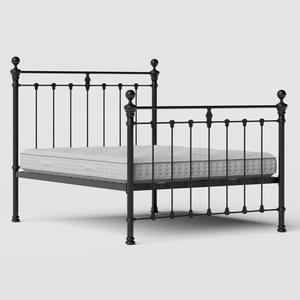 Hamilton Solo iron/metal bed in black with Juno mattress - Thumbnail