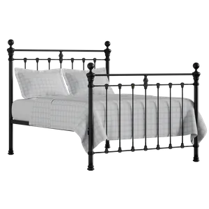 Hamilton Solo iron/metal bed in black with Juno mattress - Thumbnail