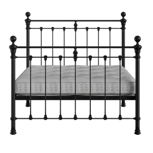 Hamilton Solo iron/metal bed in black with Juno mattress - Thumbnail