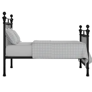 Hamilton Solo iron/metal bed in black with Juno mattress - Thumbnail