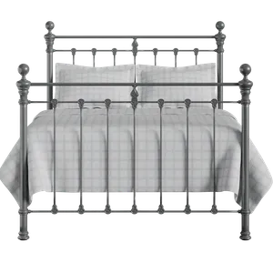 Hamilton Solo iron/metal bed in pewter - Thumbnail