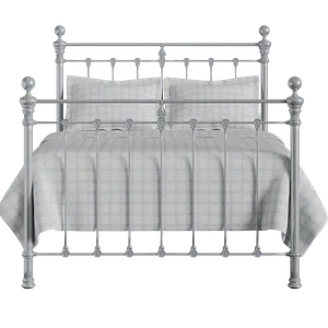 Hamilton Solo iron/metal bed in silver - Thumbnail