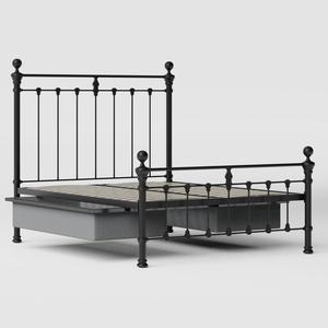 Hamilton Solo Low Footend iron/metal bed in black with drawers - Thumbnail