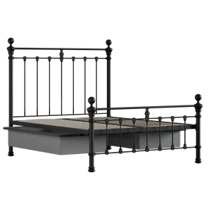 Hamilton Solo Low Footend ijzeren bed in zwart met lades - Thumbnail