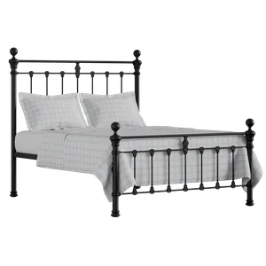 Hamilton Solo Low Footend cama de metal en negro con colchón - Thumbnail