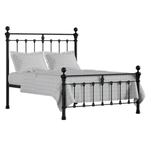 Hamilton Solo Low Footend iron/metal bed in black with Juno mattress - Thumbnail