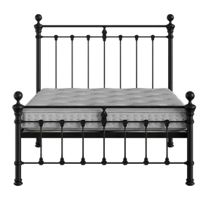 Hamilton Solo Low Footend iron/metal bed in black with Juno mattress - Thumbnail
