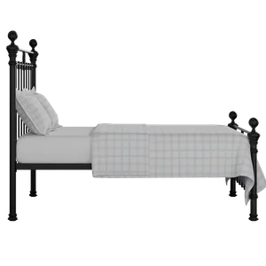 Hamilton Solo Low Footend cama de metal en negro con colchón - Thumbnail