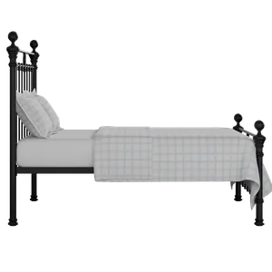 Hamilton Solo Low Footend iron/metal bed in black with Juno mattress - Thumbnail