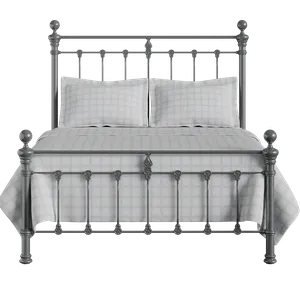 Hamilton Solo Low Footend iron/metal bed in pewter - Thumbnail