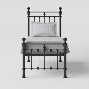 Hamilton Solo Low Footend iron/metal single bed in black - Thumbnail