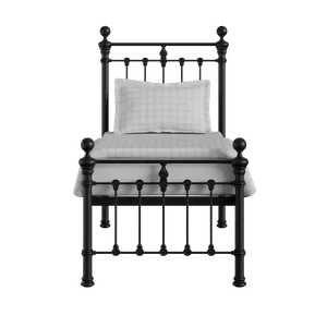 Hamilton Solo Low Footend iron/metal single bed in black - Thumbnail