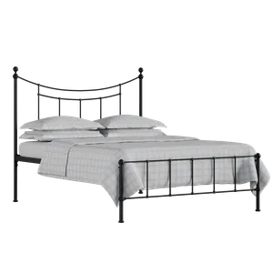 Isabelle iron/metal bed in black with Juno mattress - Thumbnail