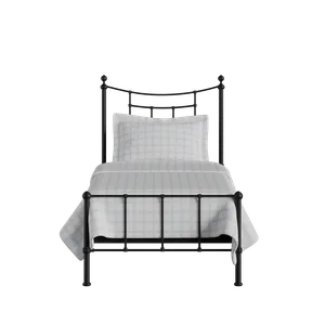 Isabelle iron/metal single bed in black - Thumbnail