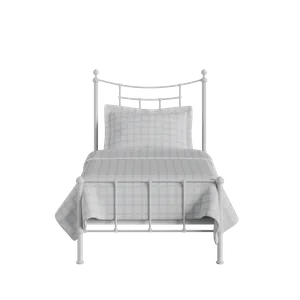 Isabelle iron/metal single bed in white - Thumbnail
