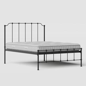Julia iron/metal bed in black with Juno mattress - Thumbnail