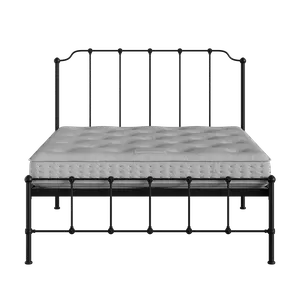 Julia ijzeren bed in zwart met matras - Thumbnail