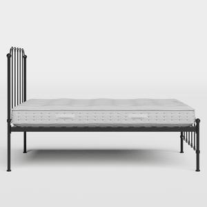Julia iron/metal bed in black with Juno mattress - Thumbnail