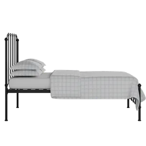 Julia iron/metal bed in black with Juno mattress - Thumbnail