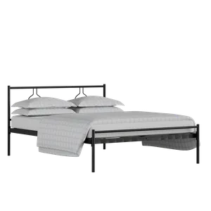 Meiji iron/metal bed in black with Juno mattress - Thumbnail