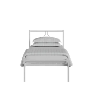 Meiji iron/metal single bed in white - Thumbnail
