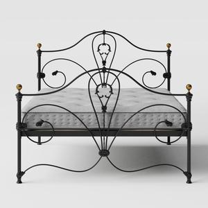 Melrose cama de metal en negro con colchón - Thumbnail