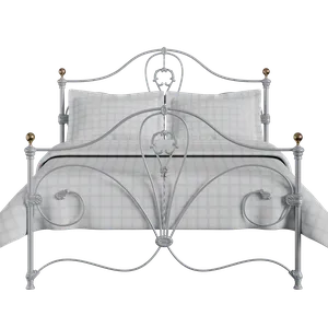 Melrose iron/metal bed in silver - Thumbnail