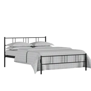 Mortlake ijzeren bed in zwart met matras - Thumbnail