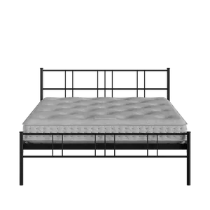 Mortlake ijzeren bed in zwart met matras - Thumbnail