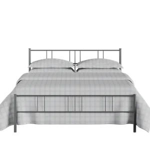 Mortlake iron/metal bed in pewter - Thumbnail