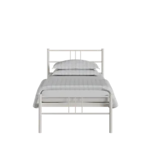 Mortlake iron/metal single bed in ivory - Thumbnail