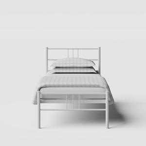 Mortlake iron/metal single bed in white - Thumbnail