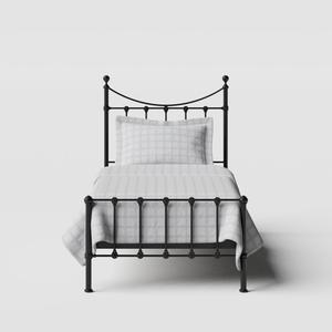 Olivia iron/metal single bed in black - Thumbnail