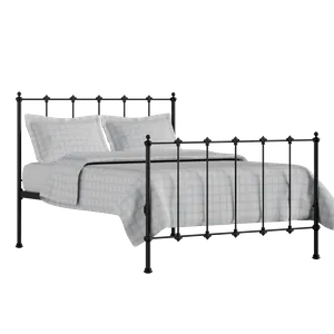 Paris iron/metal bed in black with Juno mattress - Thumbnail