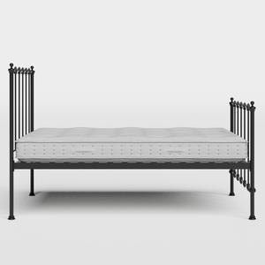 Paris iron/metal bed in black with Juno mattress - Thumbnail